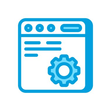 Web sayfası vektör simgesi ayarlanıyor. Logotype