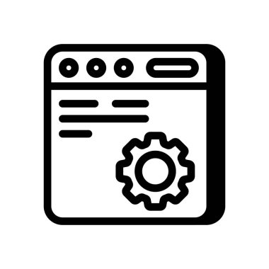 Web sayfası vektör simgesi ayarlanıyor. Logotype