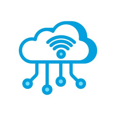 Bulut Hesaplama simgesi vektörde. Logotype