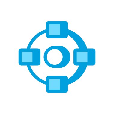 Veri Modelleme simgesi vektör içinde. Logotype