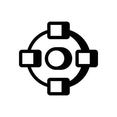 Veri Modelleme simgesi vektör içinde. Logotype