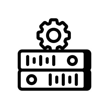 Veri işleme simgesi vektör içinde. Logotype