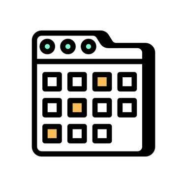 Tablolar vektör simgesini gösterir. Logotype