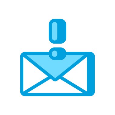 Uyarı simgesi vektörünü e- posta ile gönder. Logotype