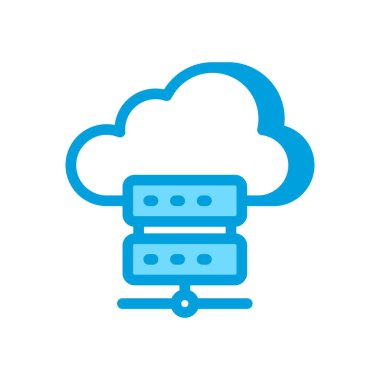 Bulut Sunucusu simgesi vektörde. Logotype