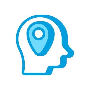 Vektör olarak zihin haritası simgesi. Logotype