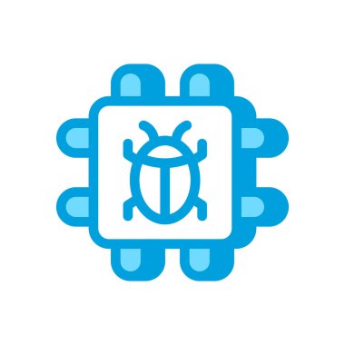 Vektör içindeki kötü amaçlı yazılım simgesi. Logotype