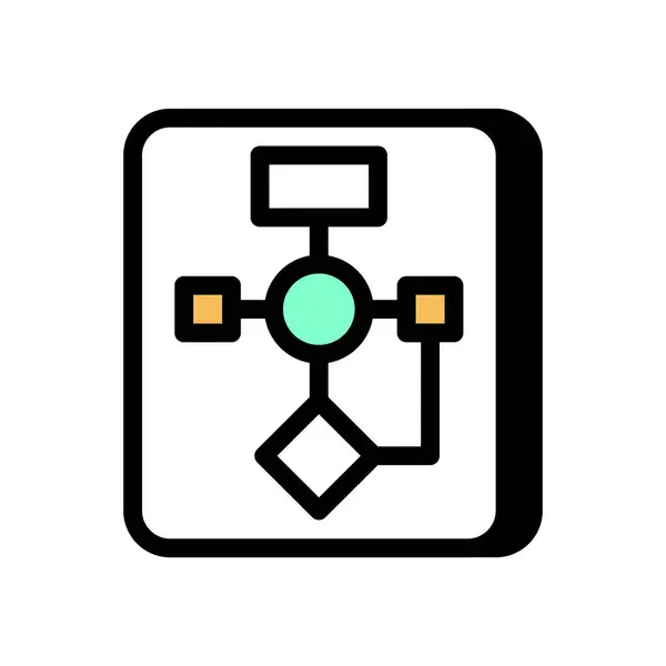 Vektör içinde İşlem Akış Çizelgesi simgesi. Logotype