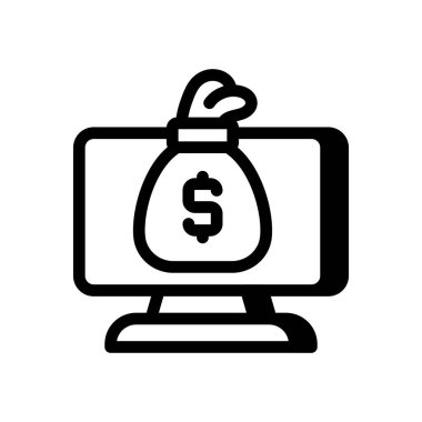 Gelir simgesi vektör. Logotype