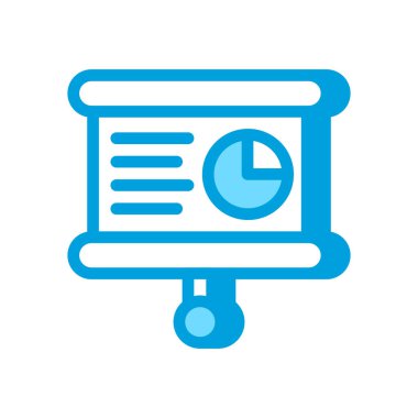 Vektör olarak sunum simgesi. Logotype