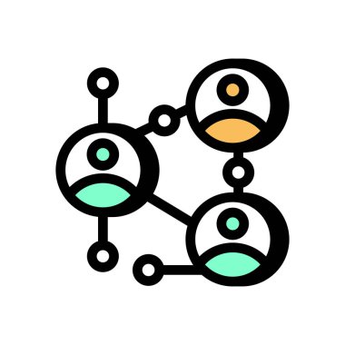 Topluluk Bağlanma simgesi vektör olarak. Logotype