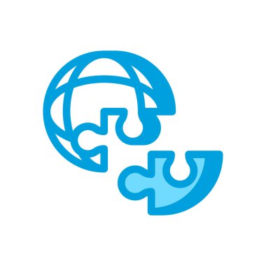 Vektör olarak küresel strateji simgesi. Logotype