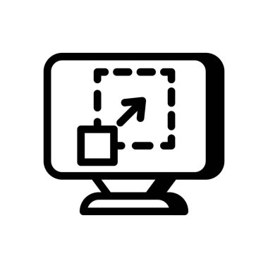 Ölçekleme simgesi vektörde. Logotype