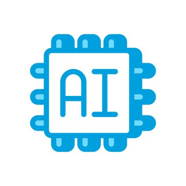 Yapay Zeka simgesi vektörde. Logotype
