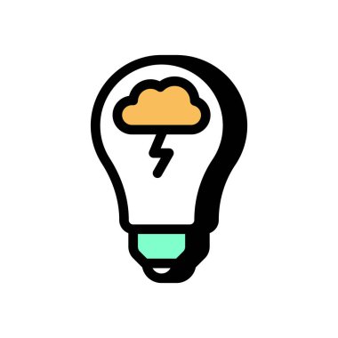 Vektör olarak beyin fırtınası simgesi. Logotype