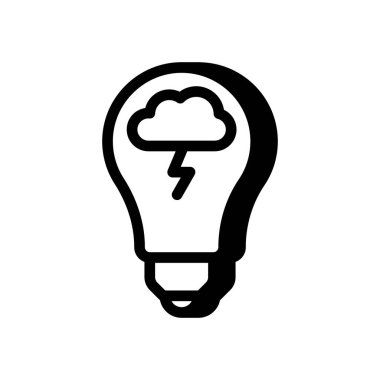 Vektör olarak beyin fırtınası simgesi. Logotype