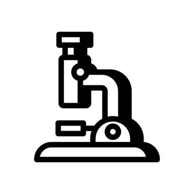Mikroskop simgesi vektörde. Logotype