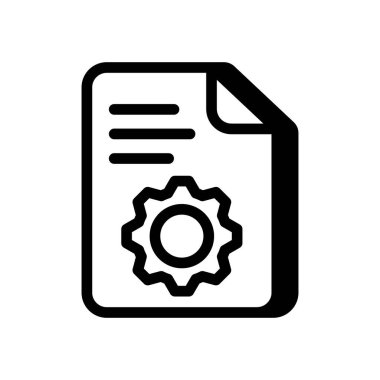 Vektör olarak sözleşme yönetim simgesi. logotype