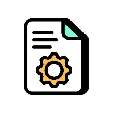 Vektör olarak sözleşme yönetim simgesi. logotype