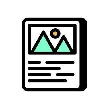 Vektör olarak kağıt ilanları simgesi. Logotype