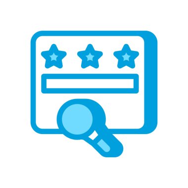 Vektör olarak İnceleme simgesini sırala. Logotype