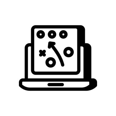 Vektör olarak Dijital Strateji simgesi. Logotype