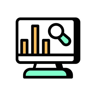 Veri Keşfi simgesi vektörde. Logotype