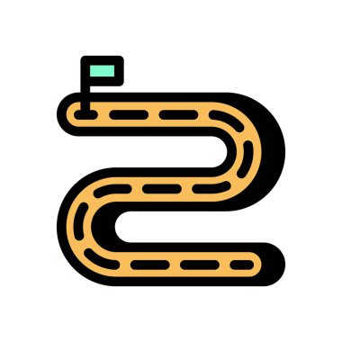 Vektör olarak uzun vadeli hedef simgesi. Logotype