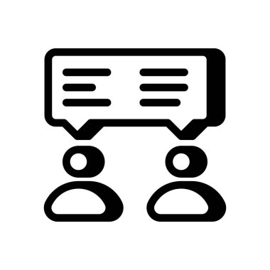 Vektör içinde tartışma simgesi. Logotype