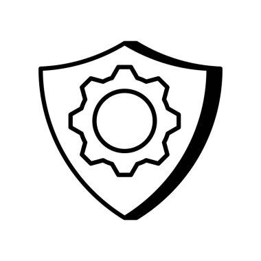 Sigorta Tamir ikonu vektörde. Logotype