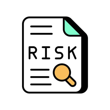 Vektör olarak Risk Değerlendirme simgesi. Logotype