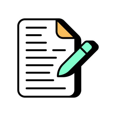 Vektör içinde belge simgesi. Logotype