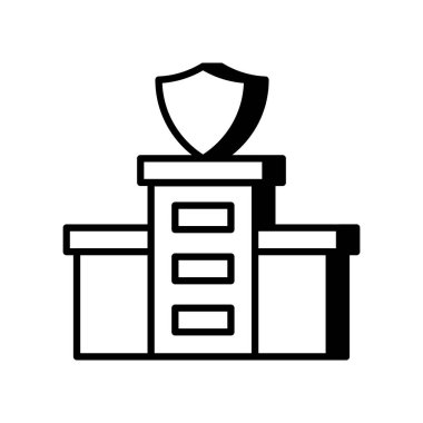 Vektör olarak bina sigortası simgesi. Logotype