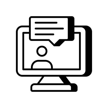 Çevrimiçi Danışmanlık ikonu. Logotype