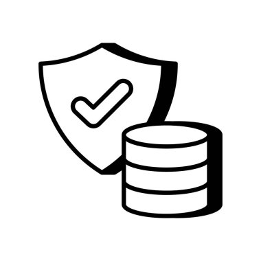 Sigorta ikonunu vektöre yatır. Logotype