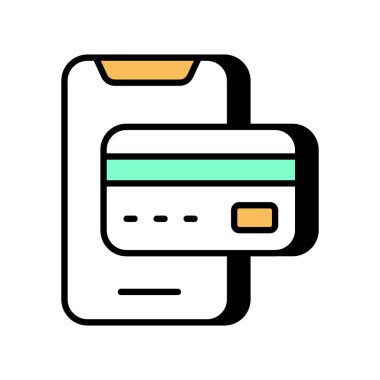 Ödeme simgesi vektörde. Logotype