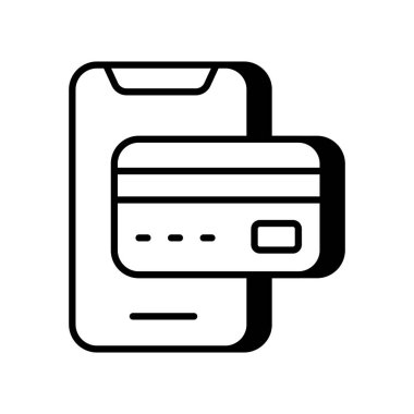 Ödeme simgesi vektörde. Logotype