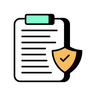 Sigorta Denetim simgesi vektör cinsinden. Logotype