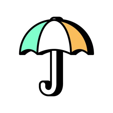 Şemsiye Sigortası ikonu. Logotype