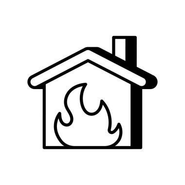 Yangın Sigortası ikonu. Logotype