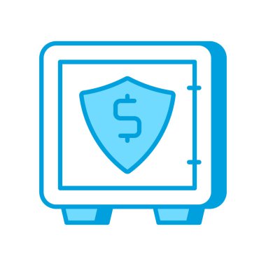 Kilit koruma ikonu vektörde. Logotype