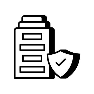 Vektör olarak bina sigortası simgesi. Logotype