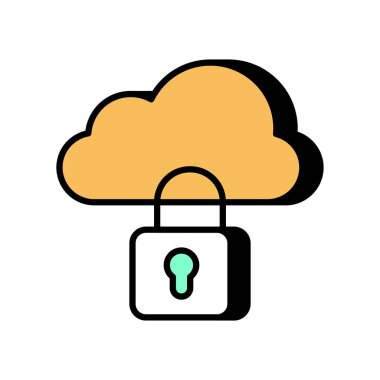 Siber Güvenlik ikonu vektörde. Logotype