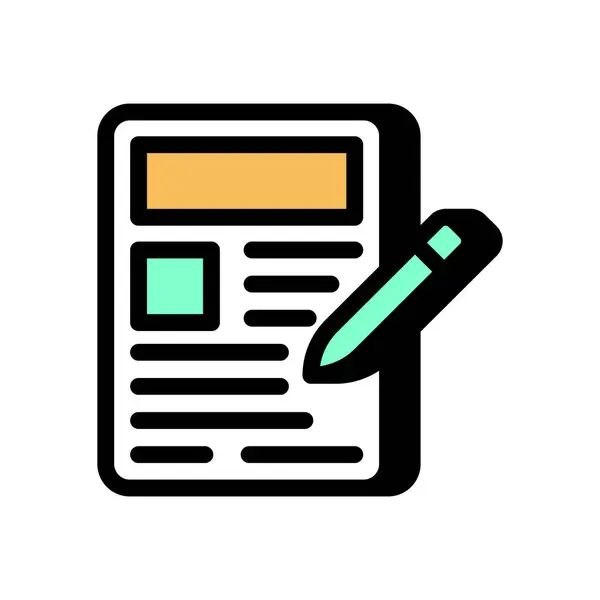 Content Writing icon in vector. Logotype