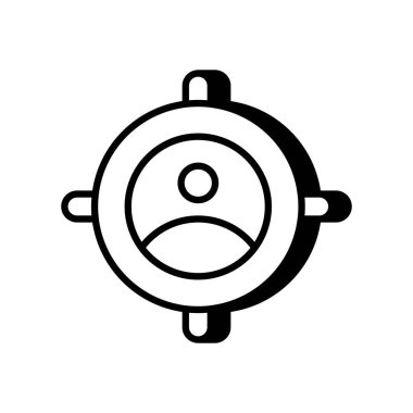 Seyirci hedef simgesi vektörde. Logotype