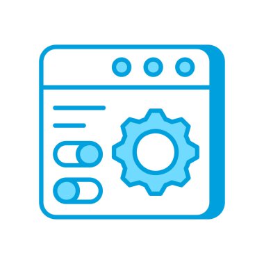 Ayarlar simgesi vektörde. Logotype