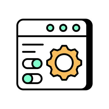 Ayarlar simgesi vektörde. Logotype