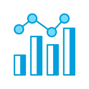 Veri Analitik simgesi vektörde. logotype