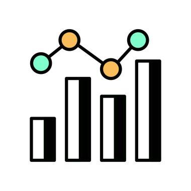 Veri Analitik simgesi vektörde. logotype