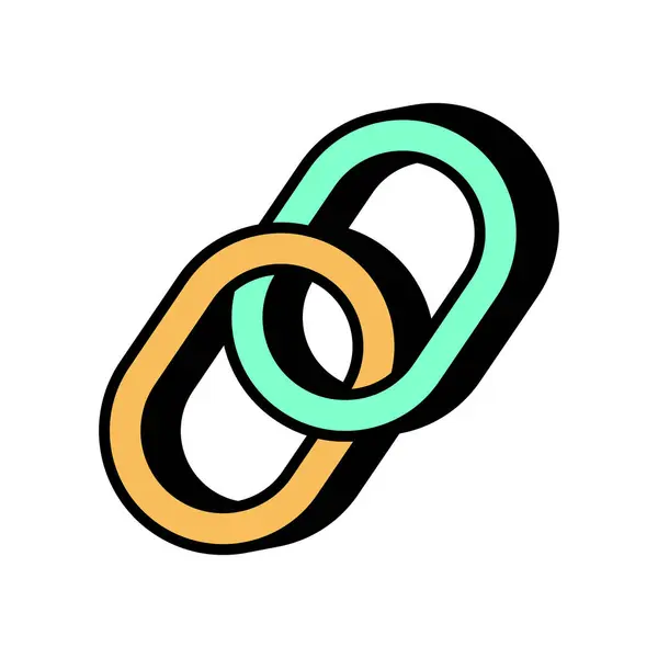 Vektör olarak bağlantı oluşturma simgesi. Logotype